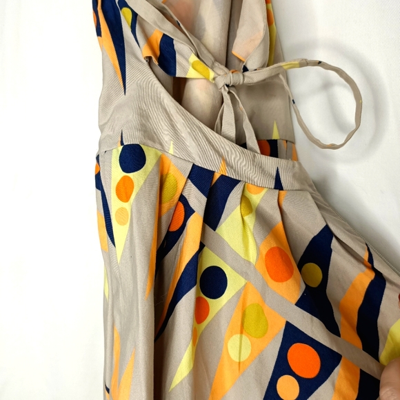 GORMAN khaki geometric dress - Picture 4 of 6